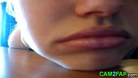 Blonde teen teases on webcam sucking cock hard before massive facial cumshot explosion.