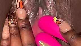 yo dude, asian guy drops a massive ebony creampie after licking her out...