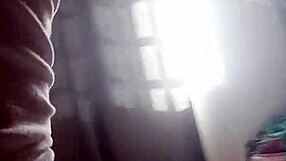 i spot stepdaughter's dripping wet pussy on balcony and she masturbates in my bed