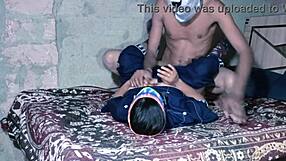 Indian desi step sister caught bathing leads to wild roommate sex video