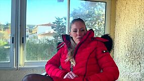 Aurbeaureal Blonde Craves Two Thick Cocks in Lingerie MMF