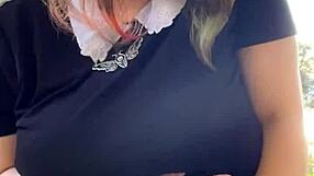 alt milf next door smokes casually out back