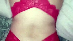 red lingerie overflows with hot cum after group swinger fun