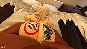 Angel Surrenders to Massive Black Cock Demon's Creampie Corruption