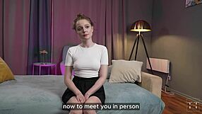 skinny student slut deepthroats monster cock then creampie pussy tight wet