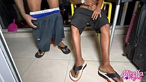 Funk Girl Calls Thug for Hard Balcony Fuck Pounding