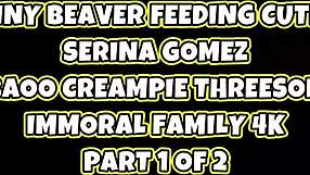 Duck feeding flips to curvy brunette sucking muscular Dean's monster cock cream