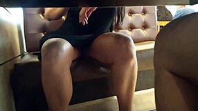 She lost the bet, masturbated in the restaurant then stripped naked on the street for all to see.