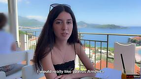 ready to watch me interview and pound katty west outdoors?