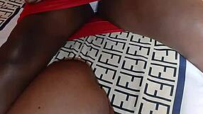 teacher calls cute ebony student over for pantyhose skirt play