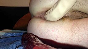 beer bottle dildo stretches tight asshole for wild anal toy fuck