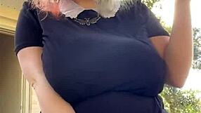 alt milf next door smokes casually out back