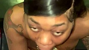 Sucking Huge Black Cock While Licking Shoes in Front of Fridge!