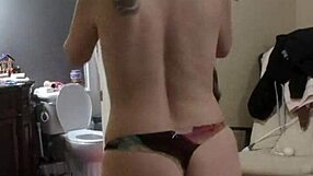 slow striptease reveals ripped clothes and bare curves