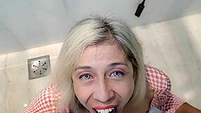 Proud Piss Slut Urinal Latina Deepthroats Cum for Men