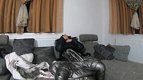 Milfycalla Teases in Fur Hooded Downjacket Masturbating Her Huge Ass and Pussy