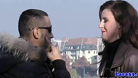 British milf picked up and bent over in boots for sneaky cumshot surprise