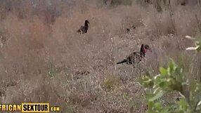 wild horny african teen takes big cock deep in pussy