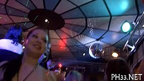 naughty cuties compete in wild group sex party with rough doggystyle and cum facials