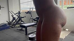 Trans trainer orders naked squats then assfucks me deep part 2