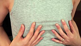 slender cute japanese girl teases her wet pussy for first time solo on camera