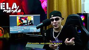 Binho Ted Rips Clothes Off Two Hot Brazilian Brunette Babes on Podcast