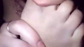 Polish Lesbian Self-Worships Feet with Black Nail Polish