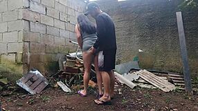 hey, banging this cute latina teen's tight pussy outdoors bareback