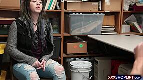 Shoplifter Teen Caught and Punish Fucked Doggy Hard!