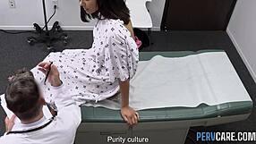 In hospital, virgin girl begs perverted doctor for fake certificate then fucks