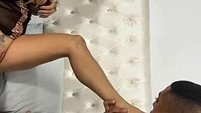 Delivery guy trades for brazilian milf lingerie anal pounding piroca