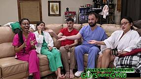 Doctor Canada Rips Clothes Examines Nurse Channy Crossfire Gyno Style