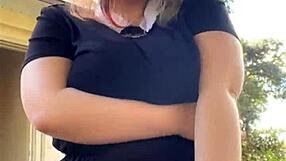 alt milf next door smokes casually out back