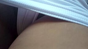 i spot stepdaughter's dripping wet pussy on balcony and she masturbates in my bed