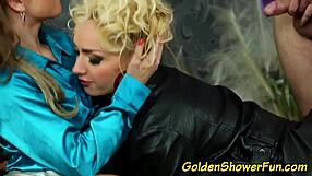 glam sluts fingering to golden showers then facial cum blasts