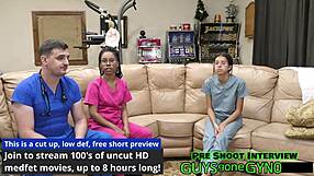 Doctor Canada Rips Clothes Examines Nurse Channy Crossfire Gyno Style