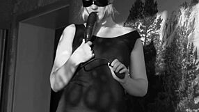 Sexy Milf Big Beautiful Ass Toys Stockings Black White Cinema