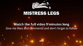 Goddess Legs in Flesh Tights Tease Desk Closeup Foot Nylon Pantyhose Toes Worship