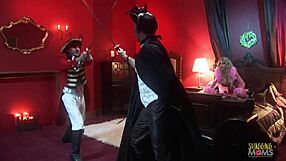 busty blonde rides horny ghosts' cocks cowgirl