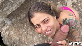 friend invites me to rio beach meets his huge cock in my mouth takes me home fucks till creampie full on sheer