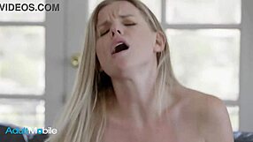 Stunning Blonde Moans Loud Taking Bent-Over Doggystyle Anal Pounding On Sofa With Cum On Ass