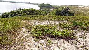 Damn, that outdoor deep blowjob leads to super hot fucking on the beach