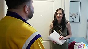 Annoying neighbor rides cock cowgirl while hubby's away, why not join?