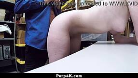 Teen Shoplifter's Narrow Ass Humiliated by LP Officer for Freedom
