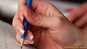 british cfnm babes dominate sub with group handjobs and cumshots