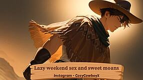 Muscular boyfriend's erotic moans build to explosive orgasm in tender sex