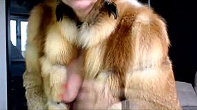 Mature Webcam Whore Aimee in Fur Coat Flashes Shaved Pussy Dirty Talks Solo Exhibition