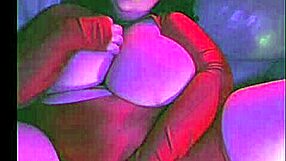 Curvy BBW Goth Girlfriend Rubs Huge Natural Tits and Pussy Closeup