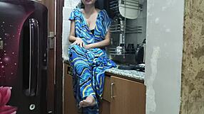 uhh, my indian stepmom watched then bent over in kitchen for my creampie...