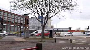 Gothic Exhibitionist Fayth Corbin Flashes Tits Outdoors